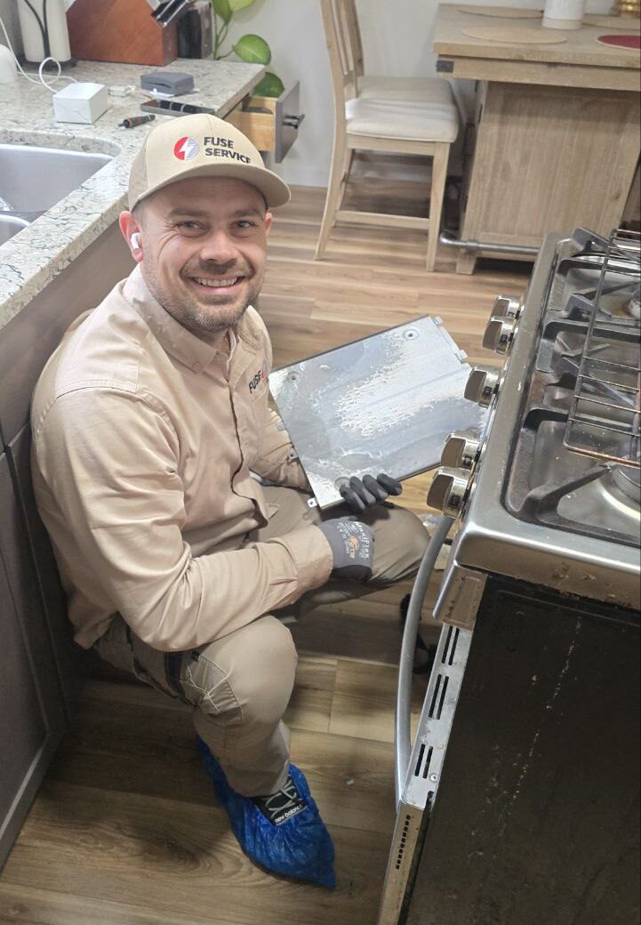 Fuse Tech repairing the stove appliance repair fairfax